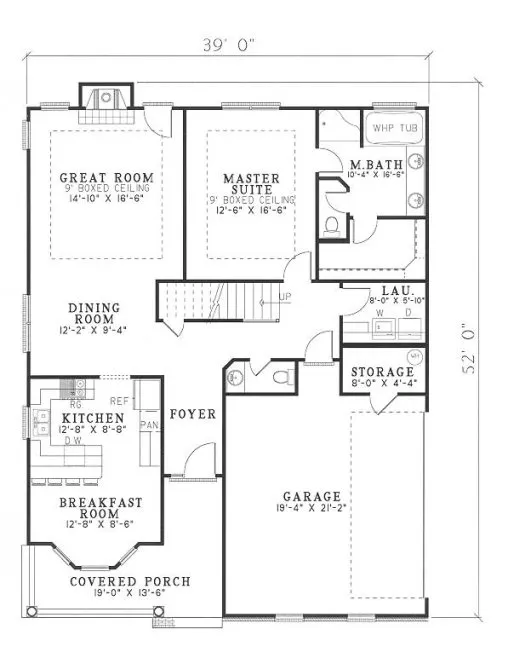 Main Floor Plan for House Plan #314720