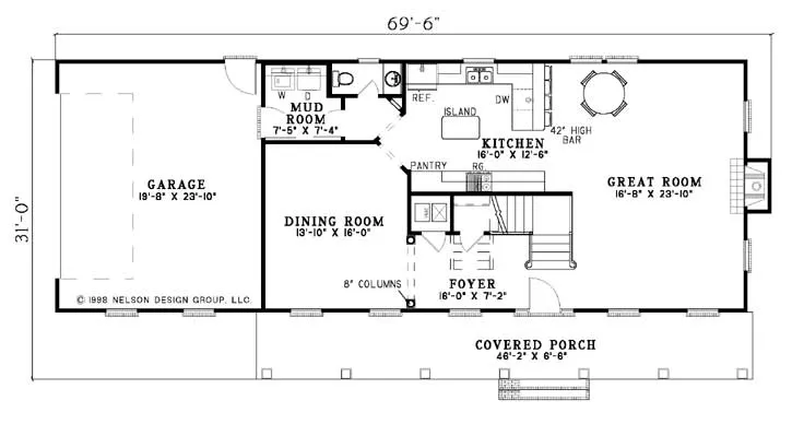 Main Floor Plan for House Plan #315720