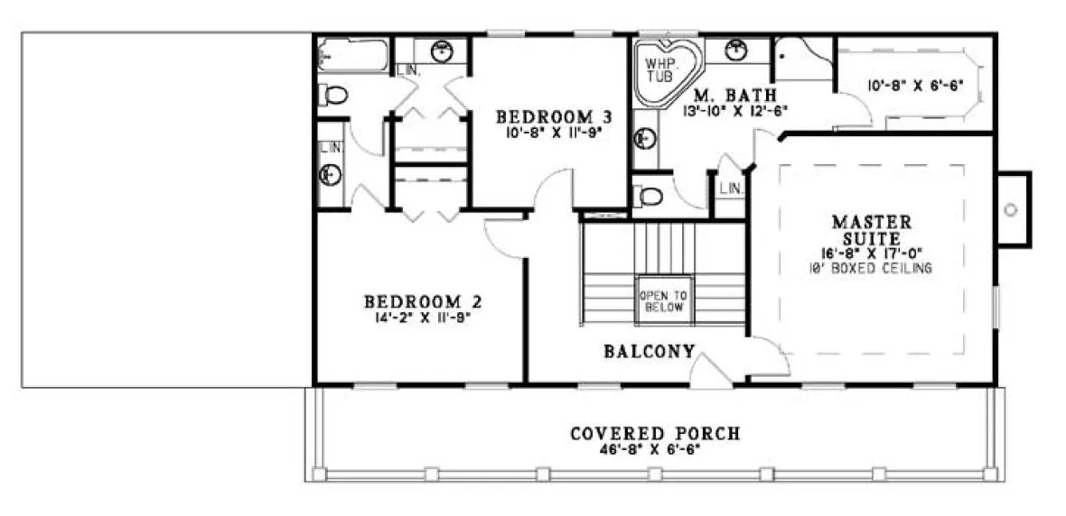 Second Floor Plan for House Plan #315720