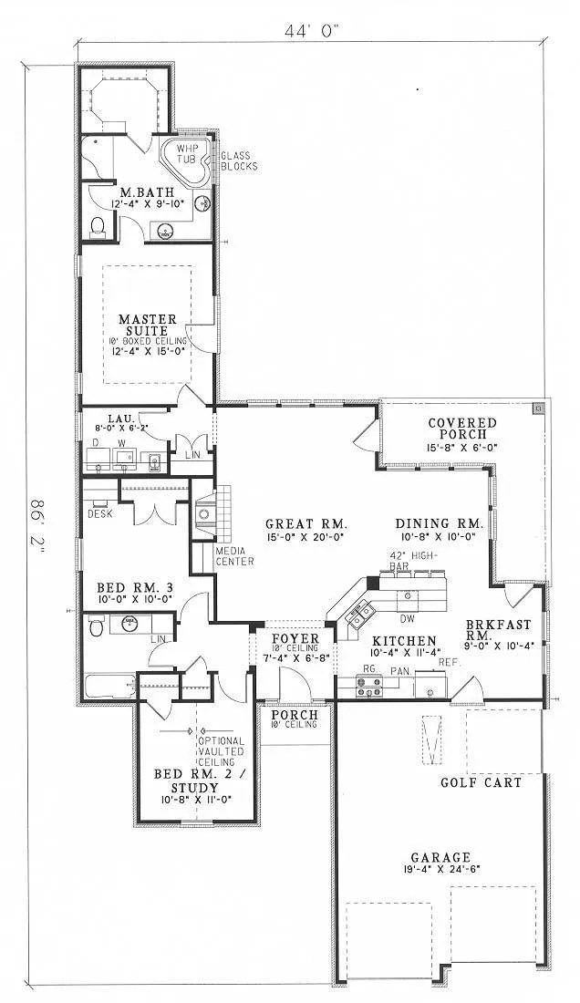 Main Floor Plan for House Plan #317720