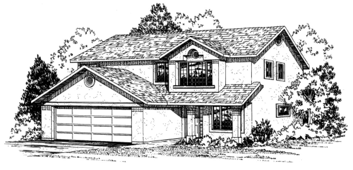 Full Rendering for House Plan #200964