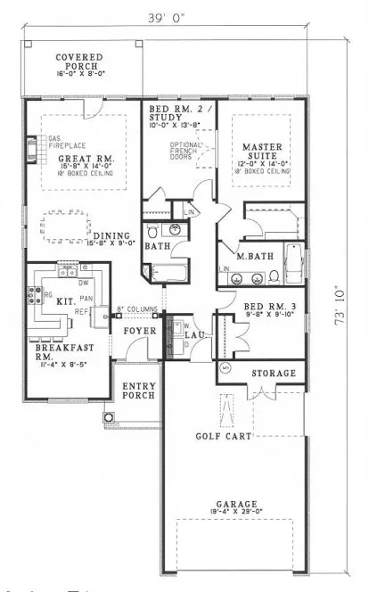 Main Floor Plan for House Plan #318720