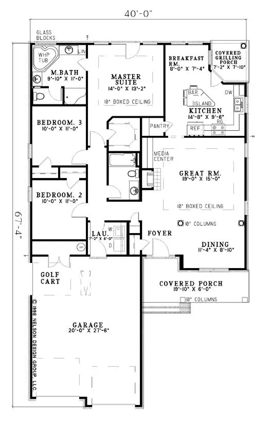 Main Floor Plan for House Plan #310820