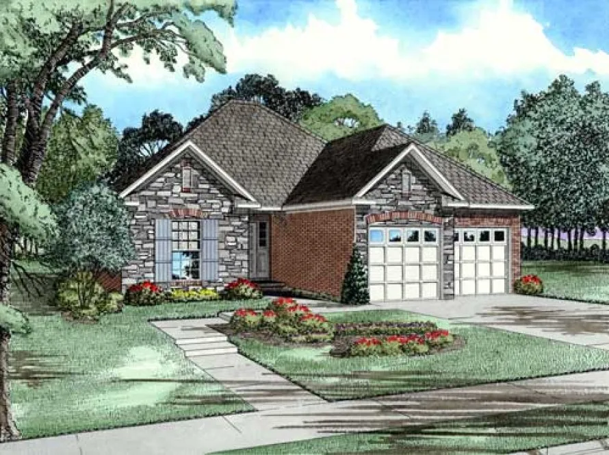 Full Rendering for House Plan #312820