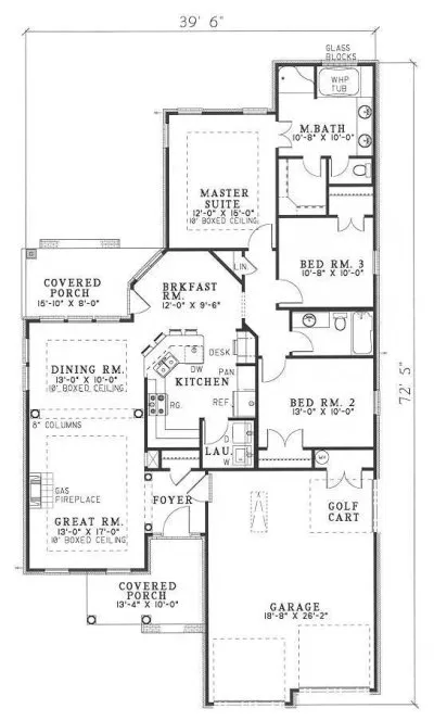 Main Floor Plan for House Plan #314820