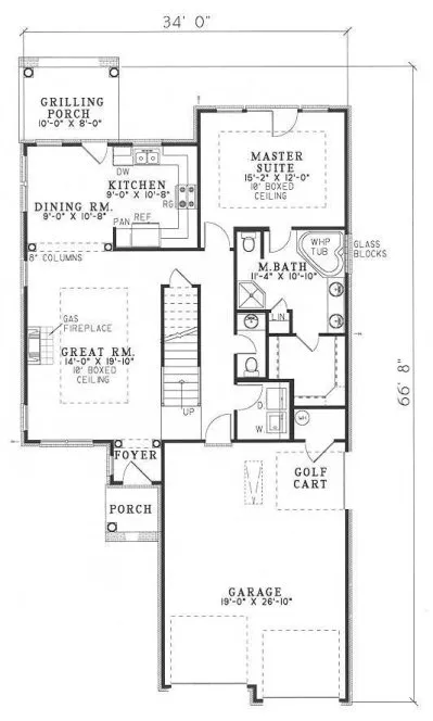 Main Floor Plan for House Plan #317820