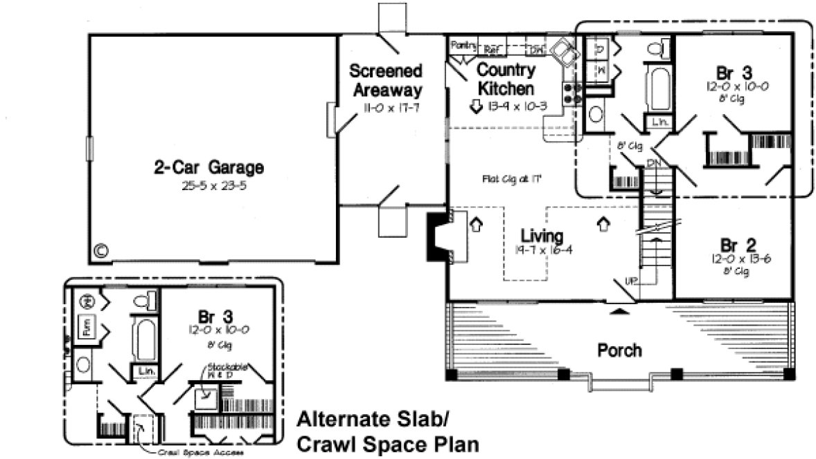 Main Floor Plan for House Plan #181174