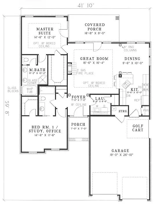 Main Floor Plan for House Plan #318820