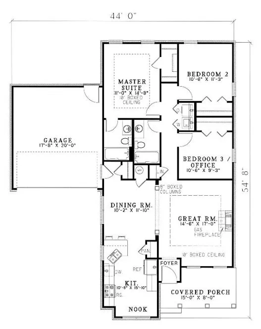 Main Floor Plan for House Plan #319820