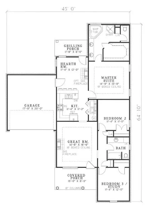 Main Floor Plan for House Plan #310920