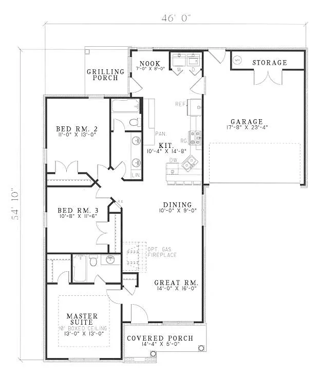 Main Floor Plan for House Plan #311920