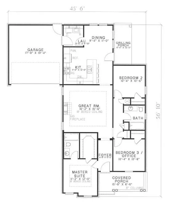 Main Floor Plan for House Plan #312920