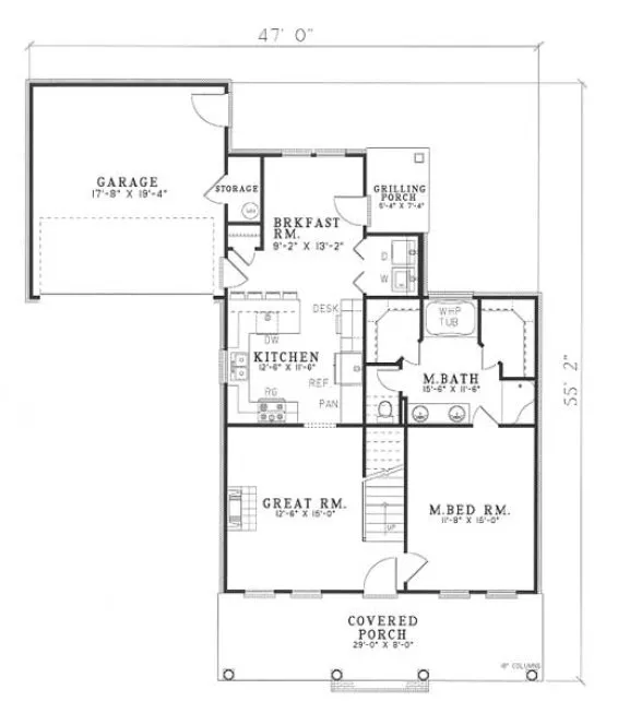 Main Floor Plan for House Plan #313920