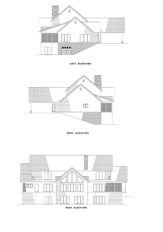 Rear Elevation for House Plan #315920