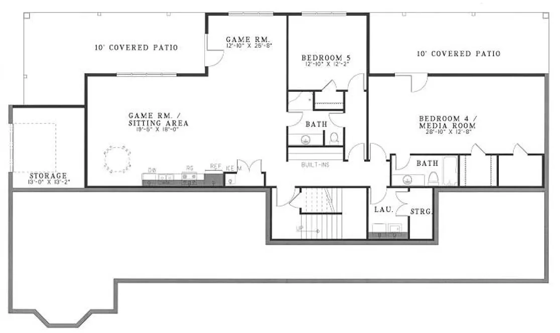 Floorplan lower for House Plan #315920
