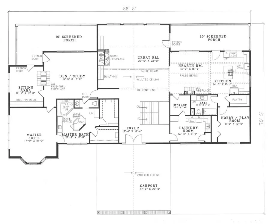 Main Floor Plan for House Plan #315920