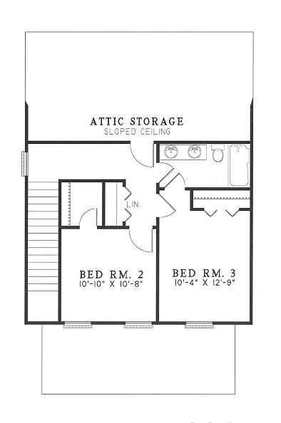 Second Floor Plan for House Plan #316920
