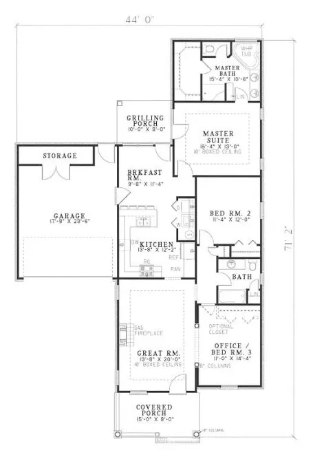 Main Floor Plan for House Plan #317920