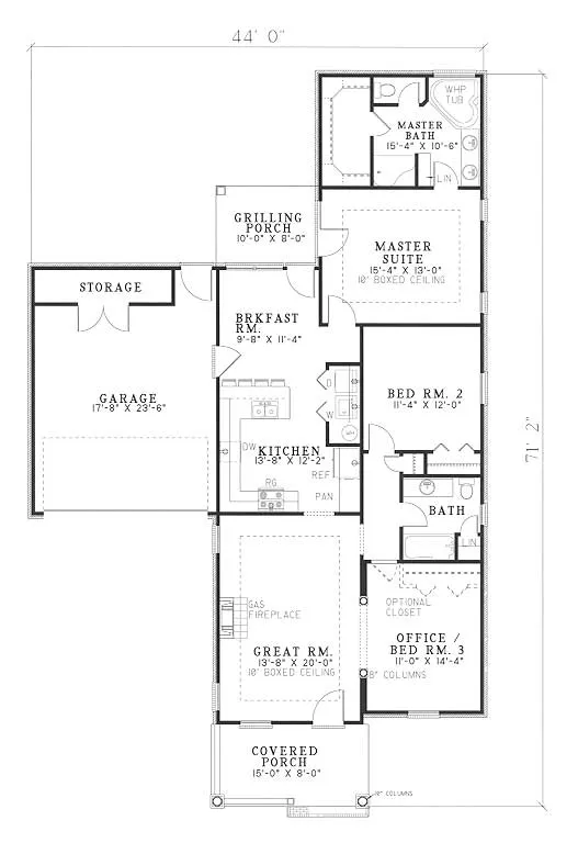 Main Floor Plan for House Plan #317920