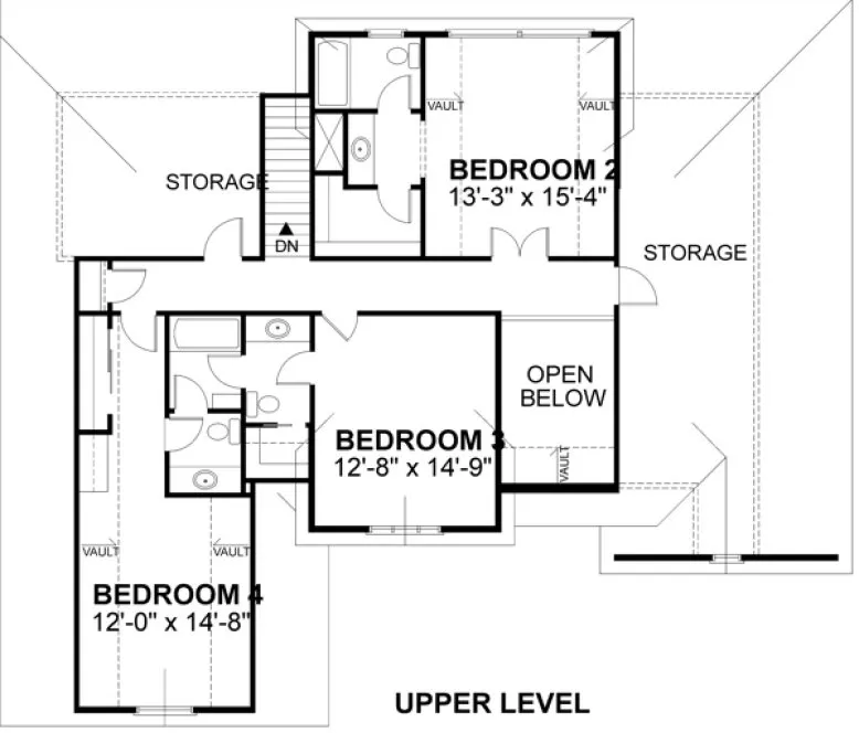 Second Floor Plan for House Plan #277003