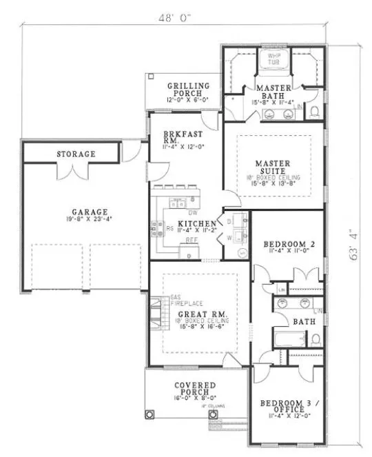 Main Floor Plan for House Plan #319920