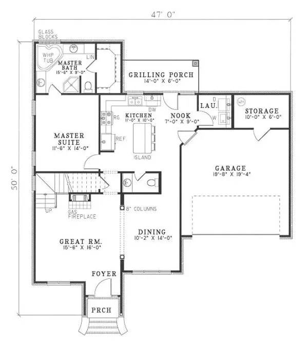 Main Floor Plan for House Plan #310030