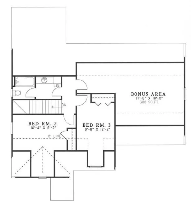 Second Floor Plan for House Plan #310030