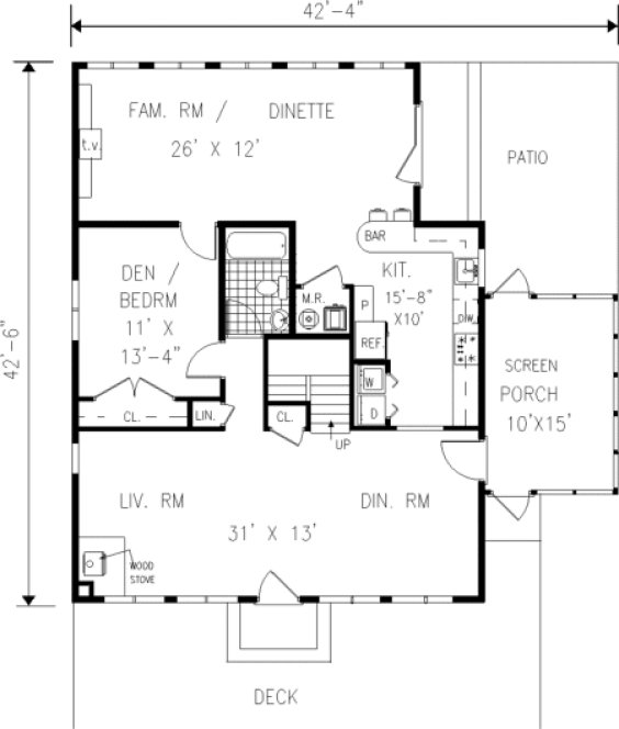 Main Floor Plan for House Plan #382002