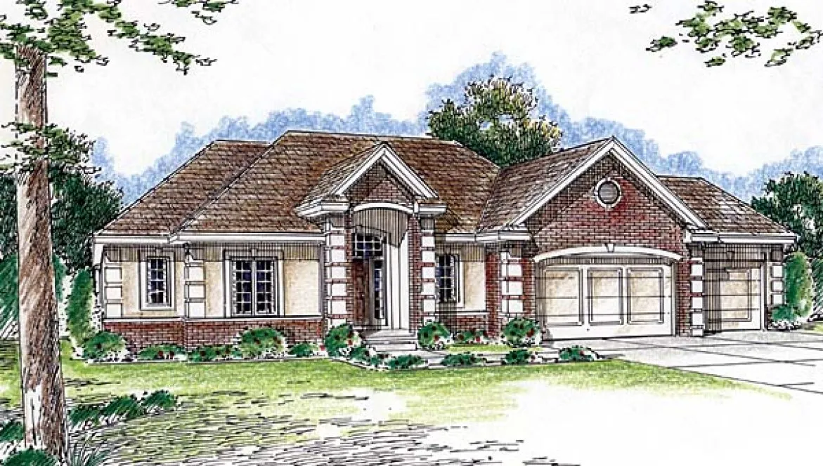 Full Rendering for House Plan #701591