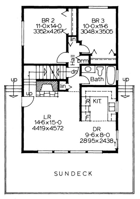 Main Floor Plan for House Plan #228107