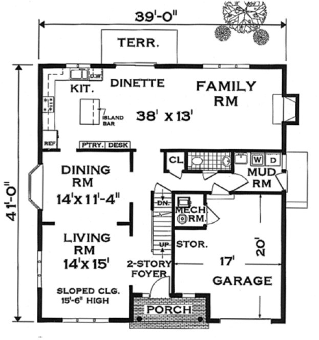 Main Floor Plan for House Plan #388002