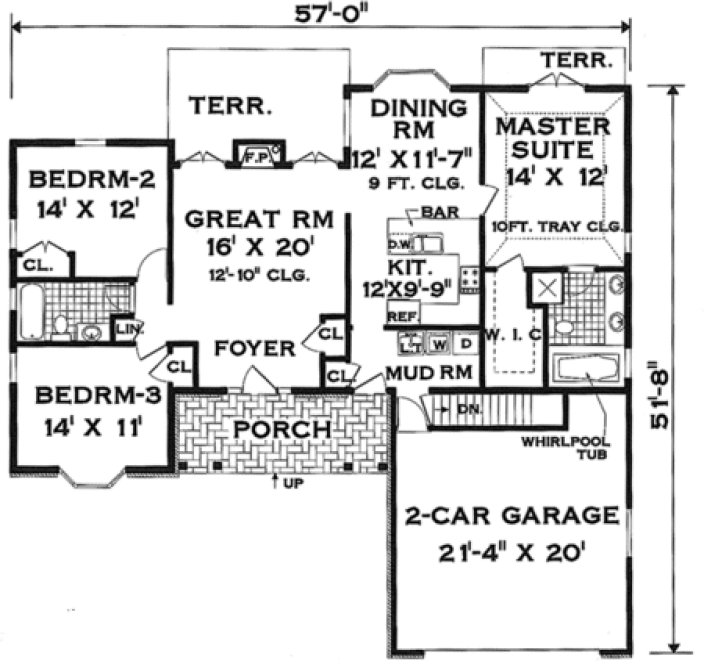 Main Floor Plan for House Plan #380102