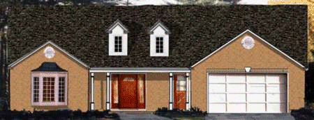 Full Rendering for House Plan #380102