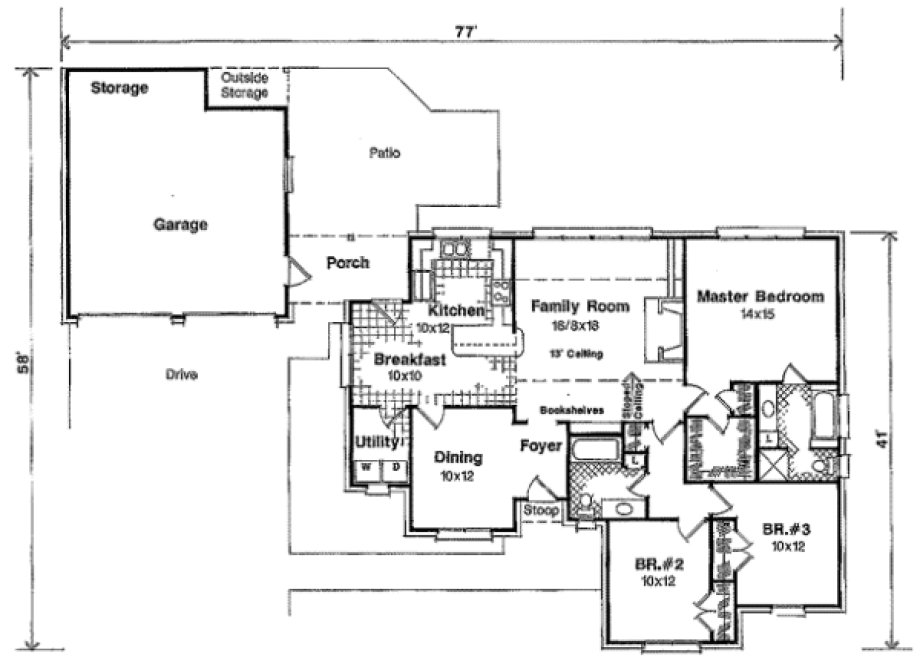 Main Floor Plan for House Plan #112751
