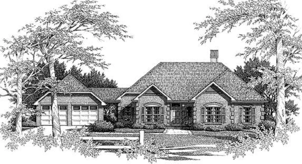 Full Rendering for House Plan #112751