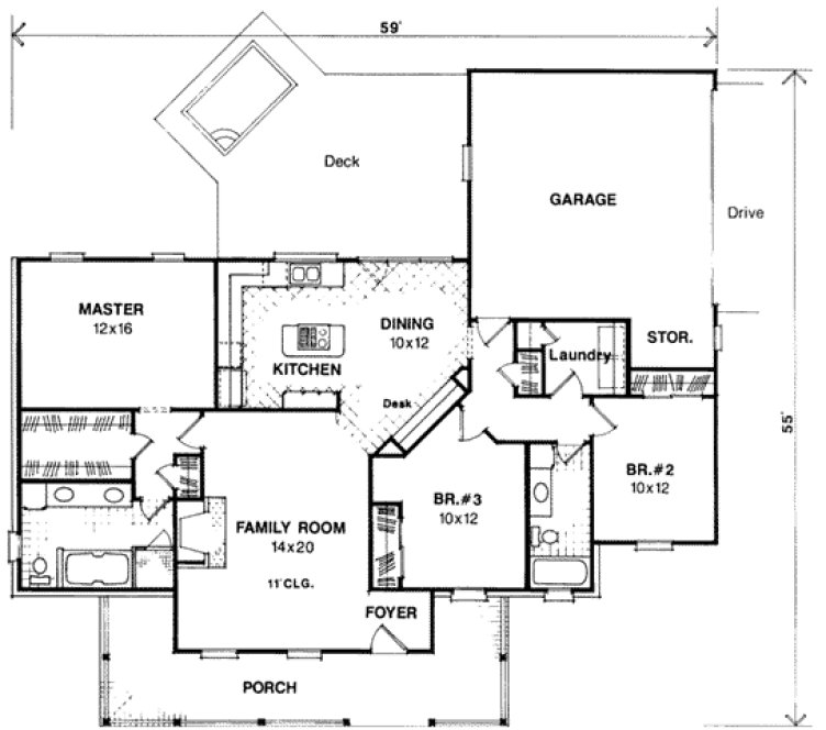 Main Floor Plan for House Plan #115951