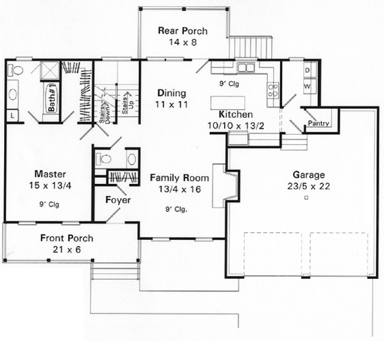 Main Floor Plan for House Plan #112161
