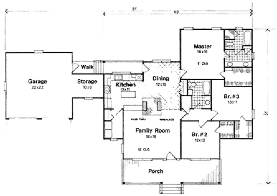 Main Floor Plan for House Plan #115561