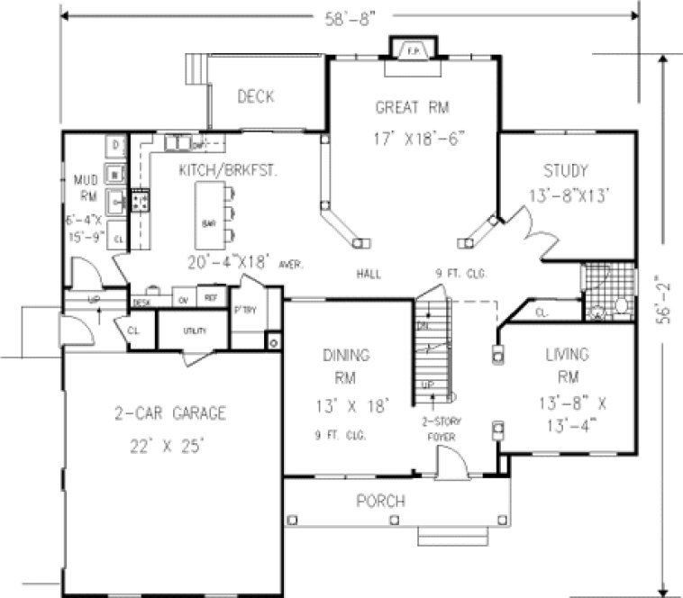Main Floor Plan for House Plan #388102