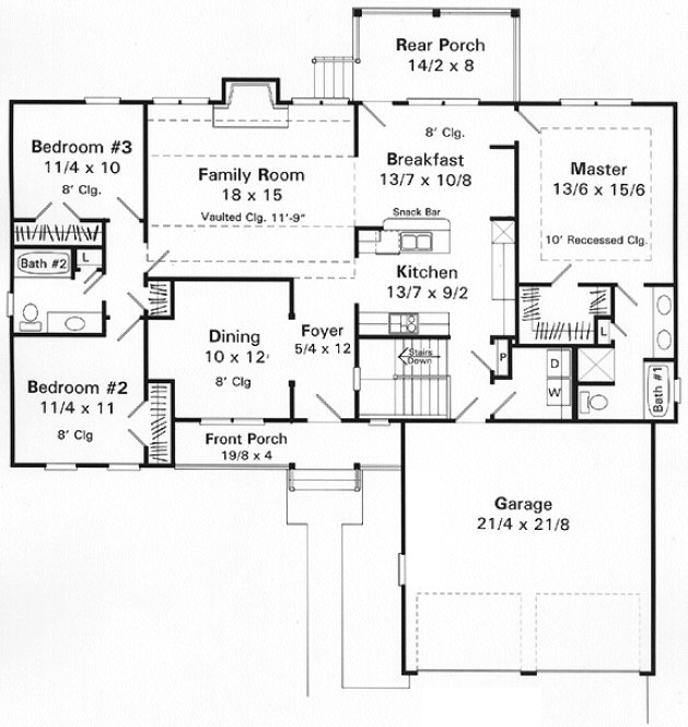 Main Floor Plan for House Plan #111861
