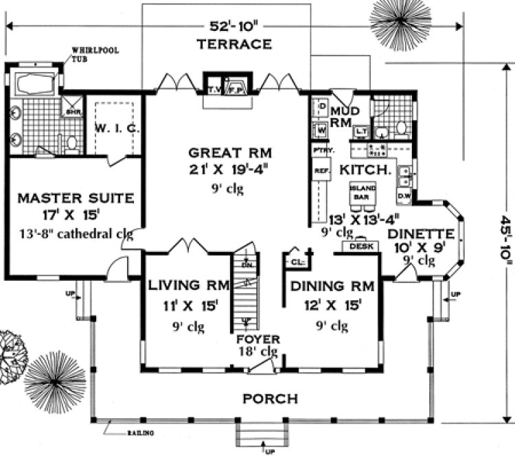 Main Floor Plan for House Plan #380202