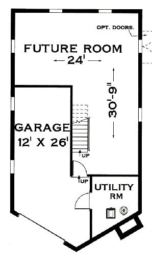 Floorplan lower for House Plan #384202