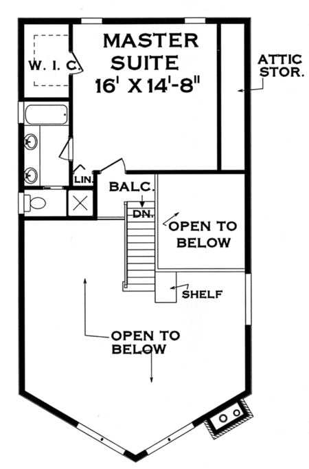 Second Floor Plan for House Plan #384202