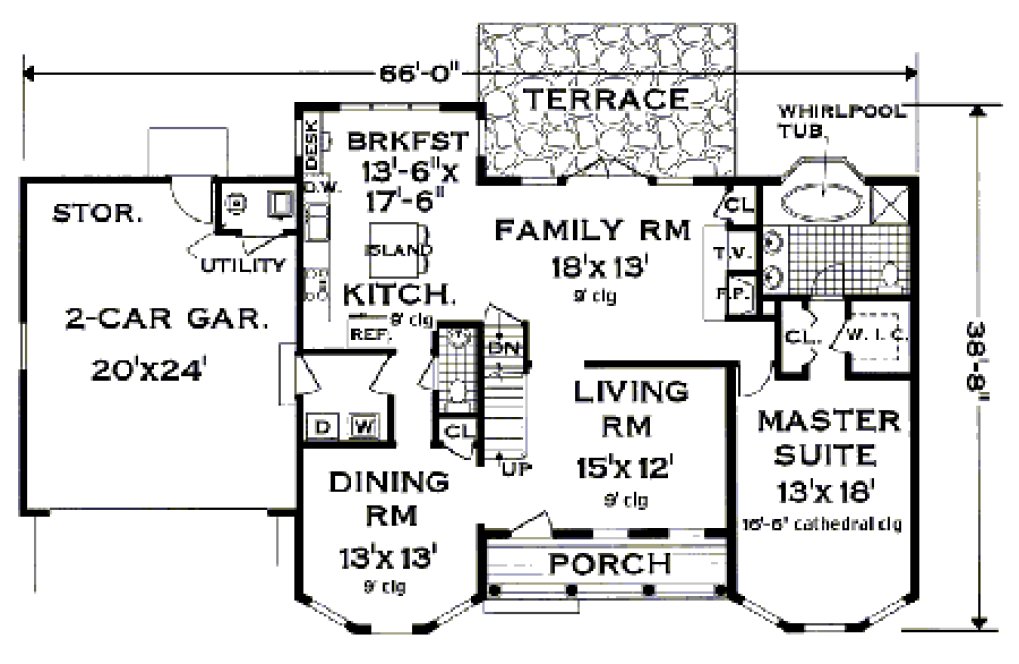 Main Floor Plan for House Plan #386202