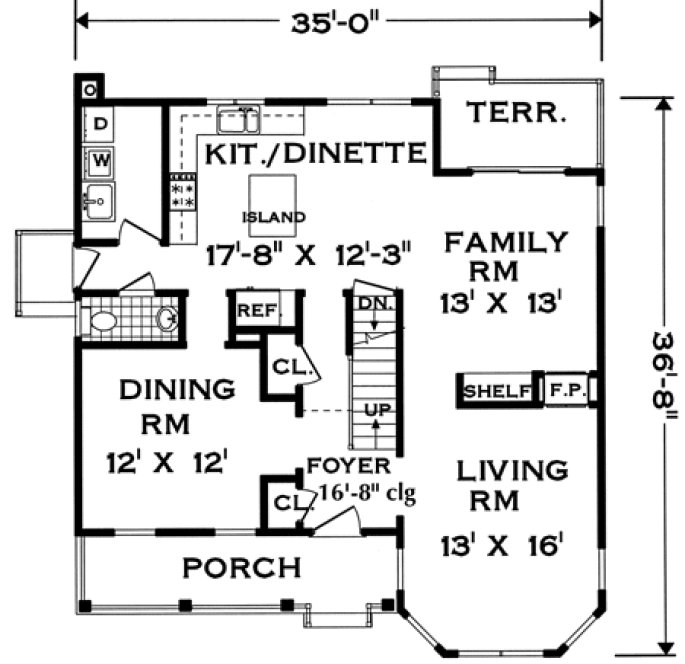Main Floor Plan for House Plan #380402