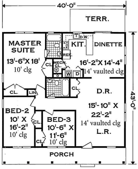 Main Floor Plan for House Plan #383402