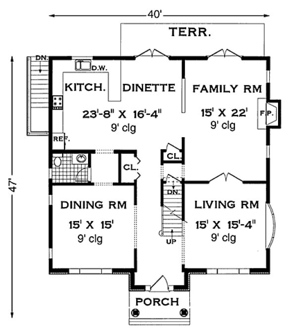Main Floor Plan for House Plan #385402