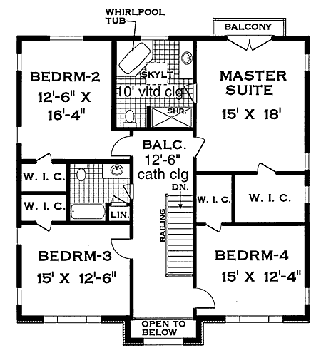 Second Floor Plan for House Plan #385402