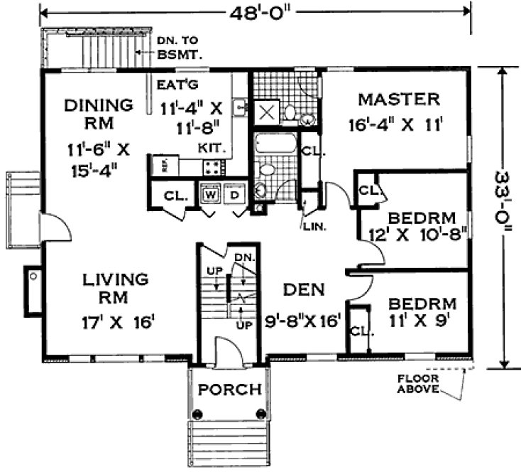 Floorplan lower for House Plan #386402