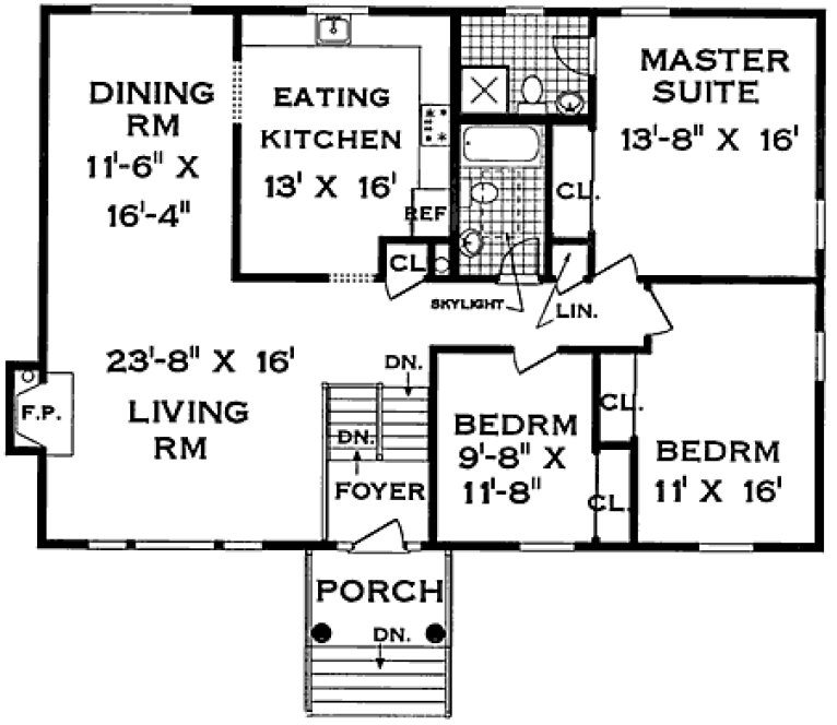 Main Floor Plan for House Plan #386402